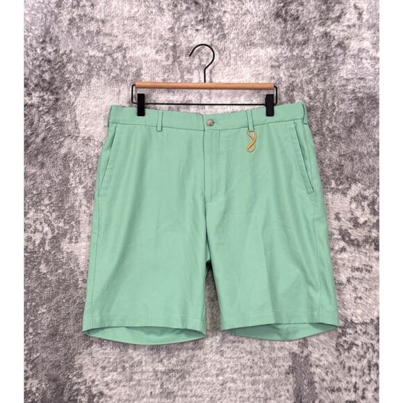 New Peter Millar Performance Shorts 34 Mens Green Golf - Picture 1 of 7